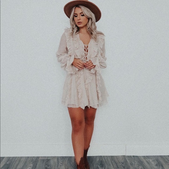 Very cute ruffle dress, got wrong size, tags on - Picture 2 of 3